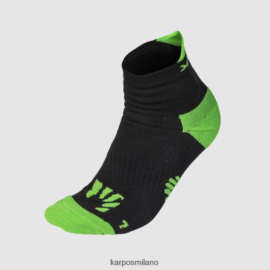 calzino| Karpos calzini lavaredo nero/verde fluo donne DTRTHD937