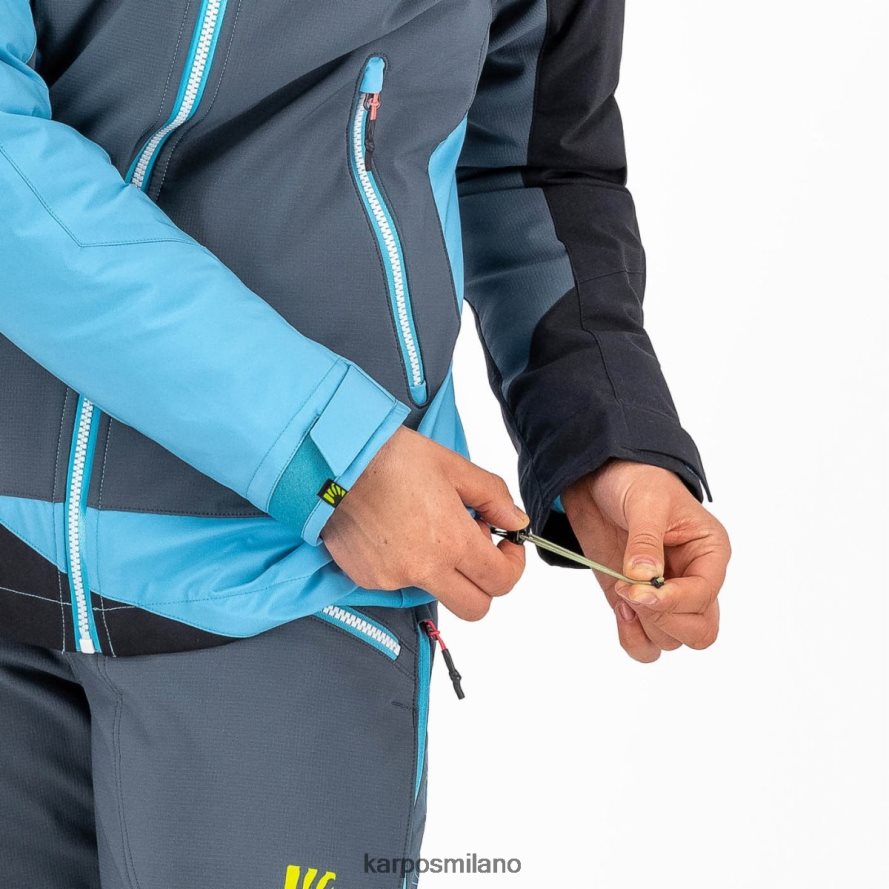 giacca| Karpos giacca marmolata con giacca ardesia scuro/atollo blu/nero donne DTRTHD977