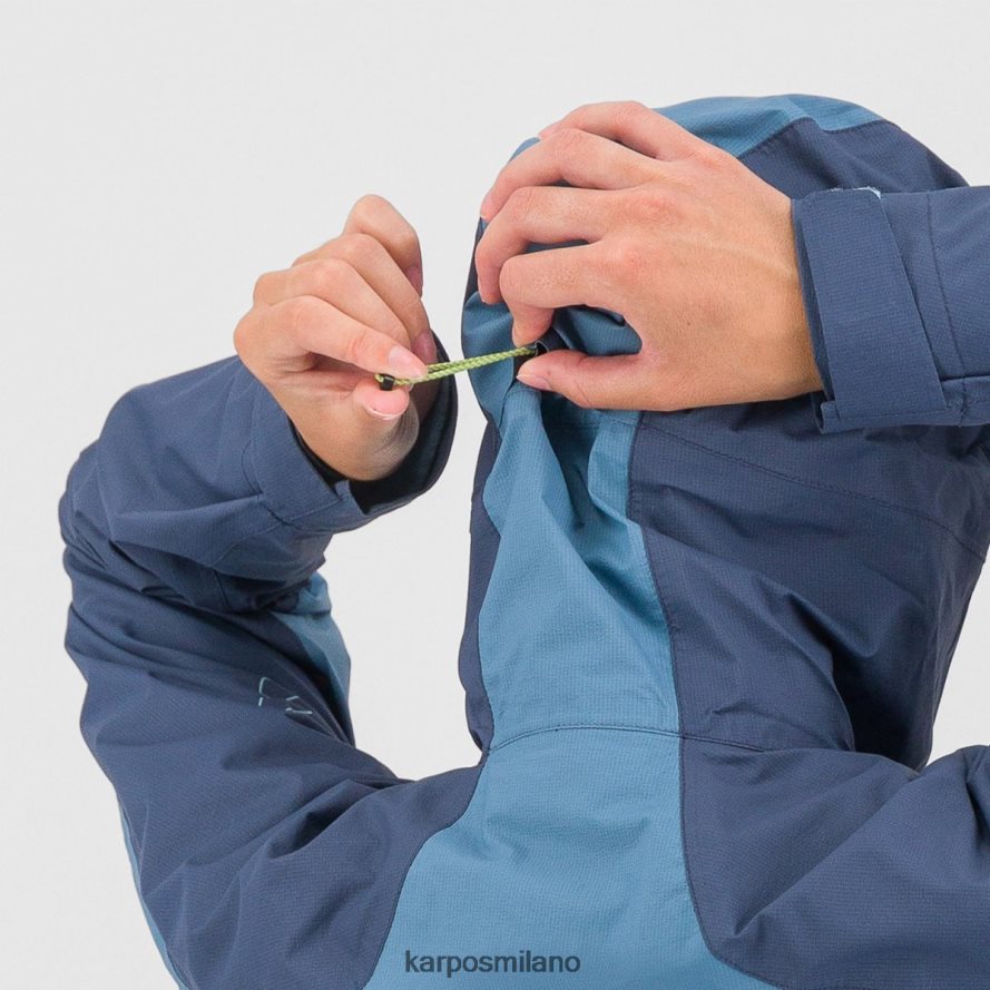 giacca| Karpos molta pioggia con giacca lago primaverile/indaco vintage donne DTRTHD1034