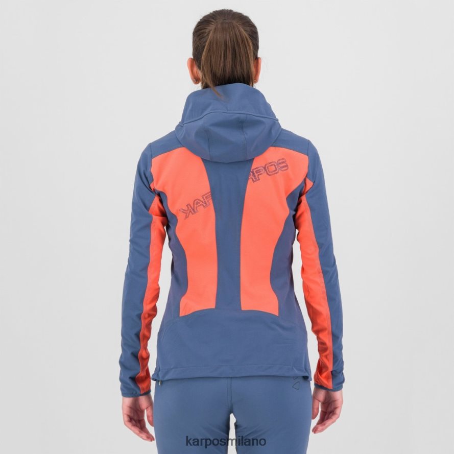 giacca| Karpos parete con rivestimento corallo caldo/indaco vintage donne DTRTHD1097