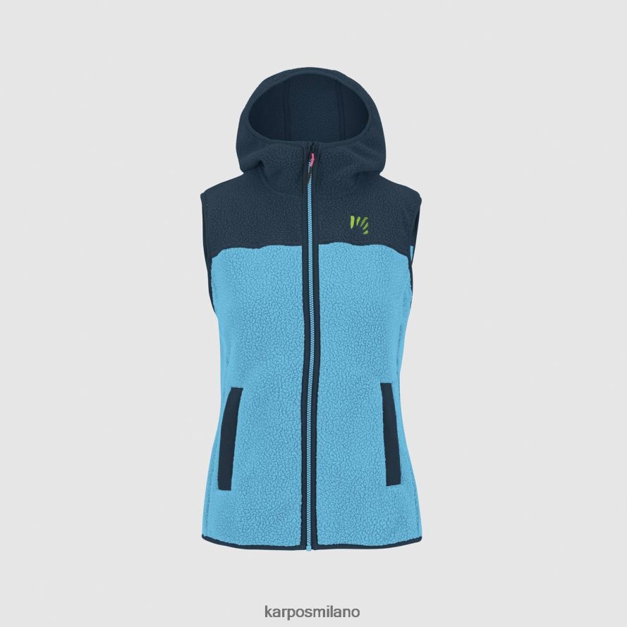 gilet| Karpos Felpa con cappuccio e gilet anni '80 atollo blu/mezzanotte donne DTRTHD1093