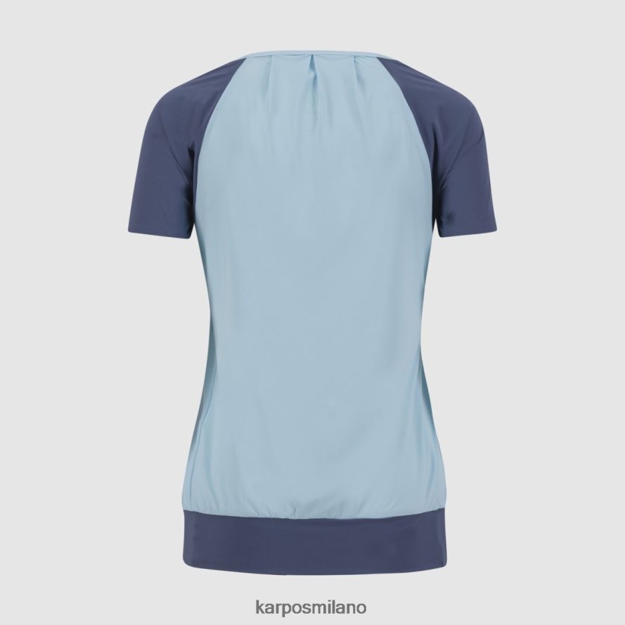 maglietta| Karpos cengia con maglietta acquamarina/indaco vintage donne DTRTHD1278