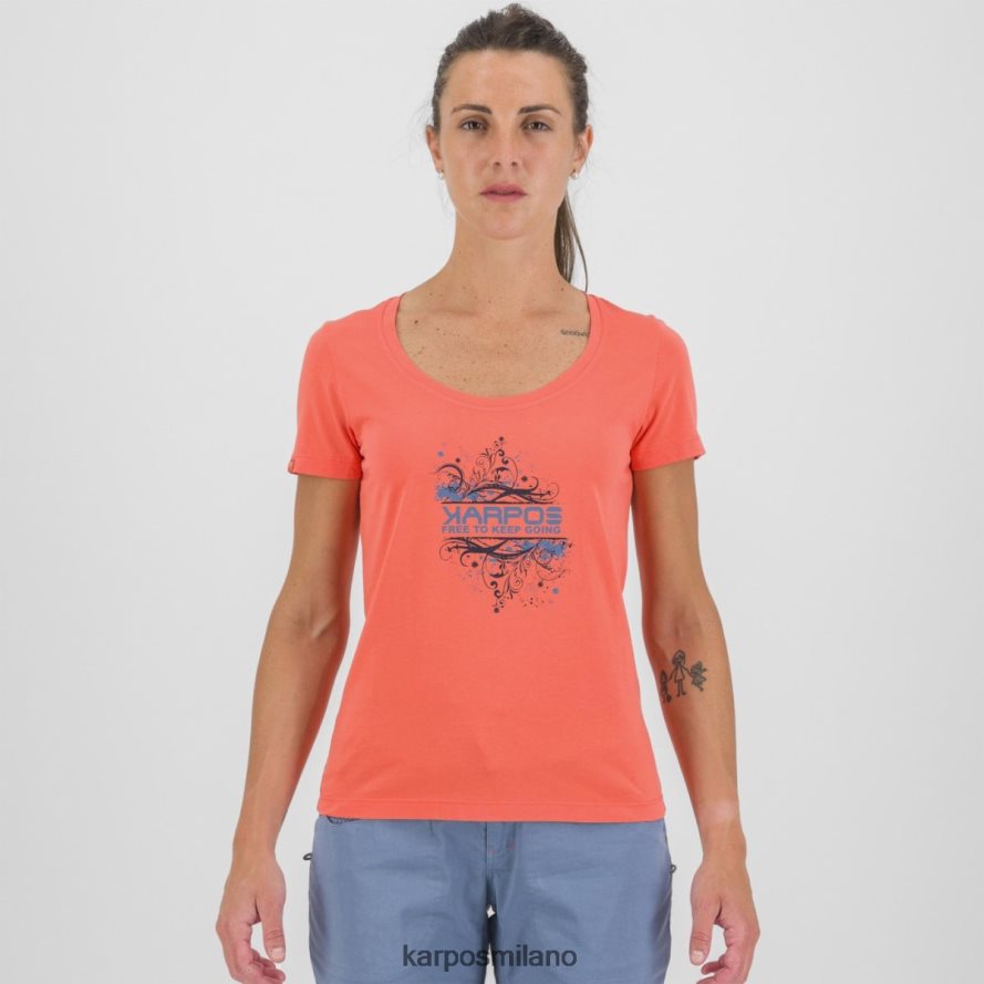 maglietta| Karpos croco con maglietta corallo caldo donne DTRTHD1333