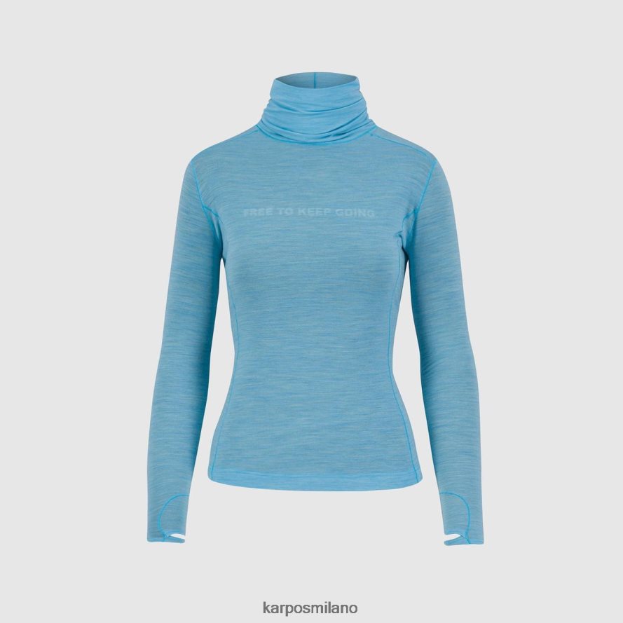 maglietta| Karpos easyfrizz merino w jersey ls atollo blu donne DTRTHD1233