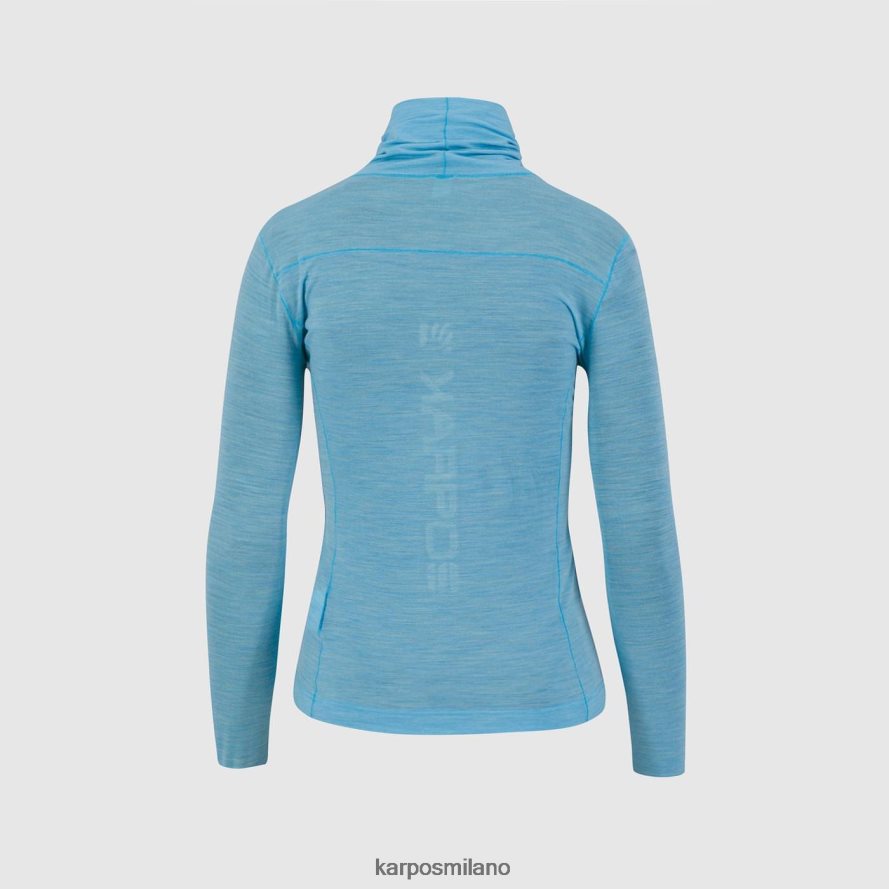 maglietta| Karpos easyfrizz merino w jersey ls atollo blu donne DTRTHD1233