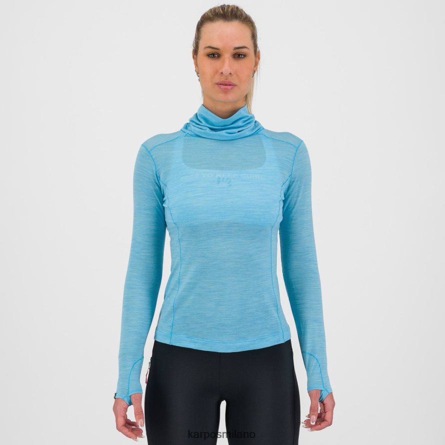 maglietta| Karpos easyfrizz merino w jersey ls atollo blu donne DTRTHD1233