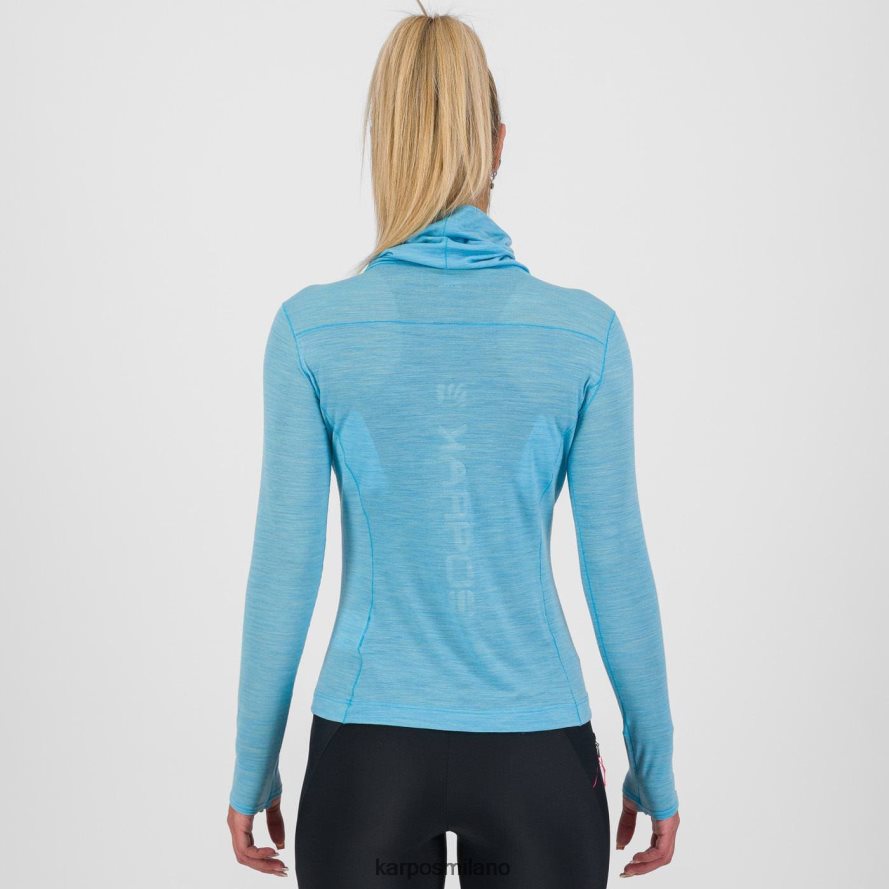 maglietta| Karpos easyfrizz merino w jersey ls atollo blu donne DTRTHD1233