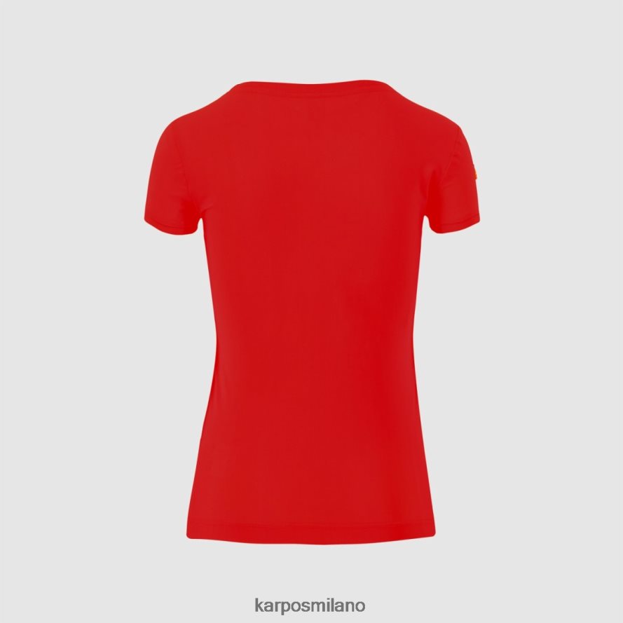 maglietta| Karpos maglia sensibile scarlatto di fiamma donne DTRTHD1313