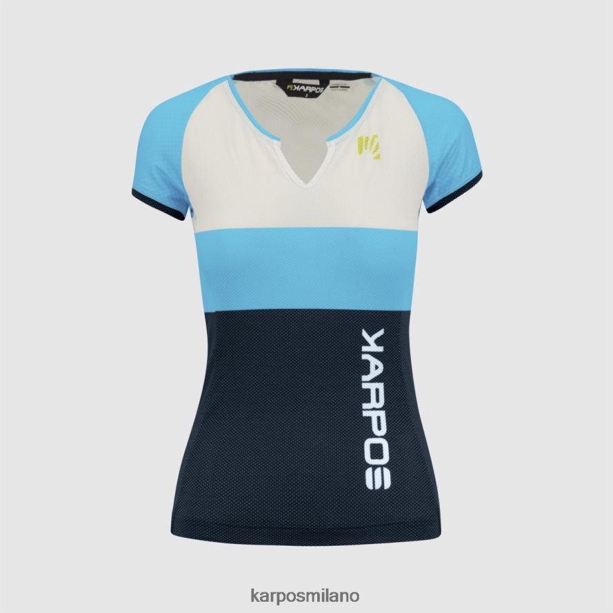 maglietta| Karpos mosso evo con la maglia capitano atollo blu/bianco/cielo donne DTRTHD1245