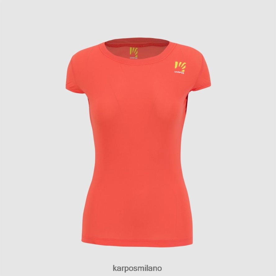maglietta| Karpos rilassato con la maglia corallo caldo donne DTRTHD1295