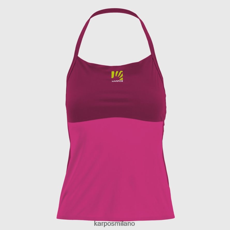 maglietta| Karpos sole accomodante w top splendore cabaret/lampone donne DTRTHD1338