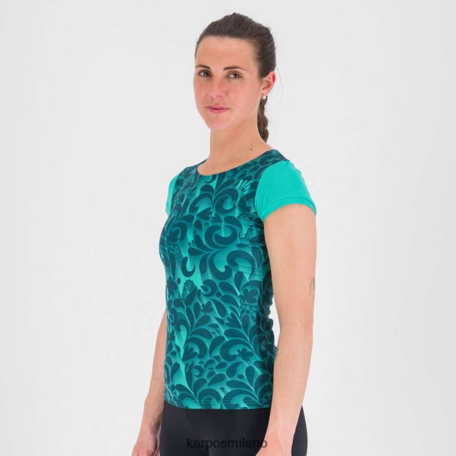 maglietta| Karpos stampa loma con maglia verde piscina/laghetto rif donne DTRTHD1306