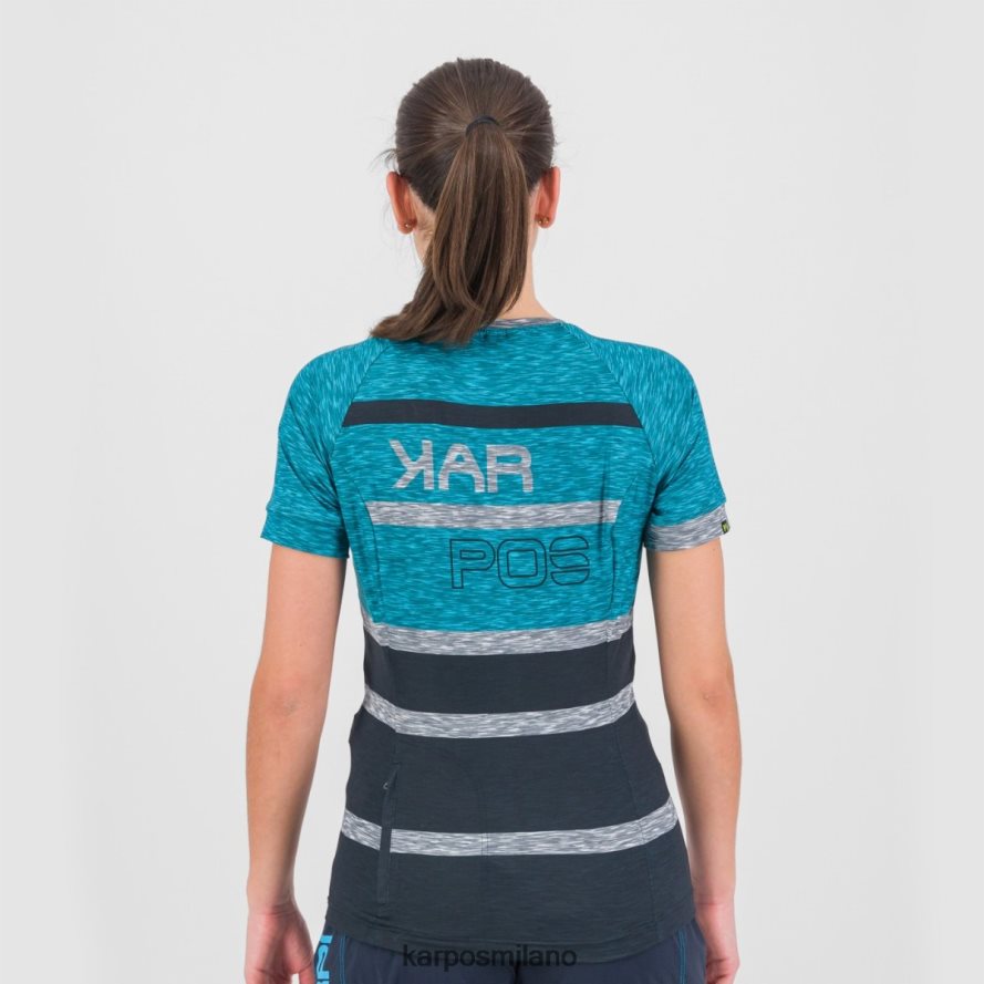 maglietta| Karpos verve con la maglietta Capitano del cielo/atollo blu donne DTRTHD1251