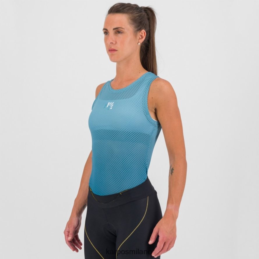 maglietta| Karpos verve mesh con maniche corsaro/blu adriatico donne DTRTHD1350
