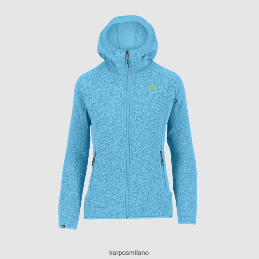 pile| Karpos Felpa con cappuccio anni '80 e pile atollo blu donne DTRTHD1116