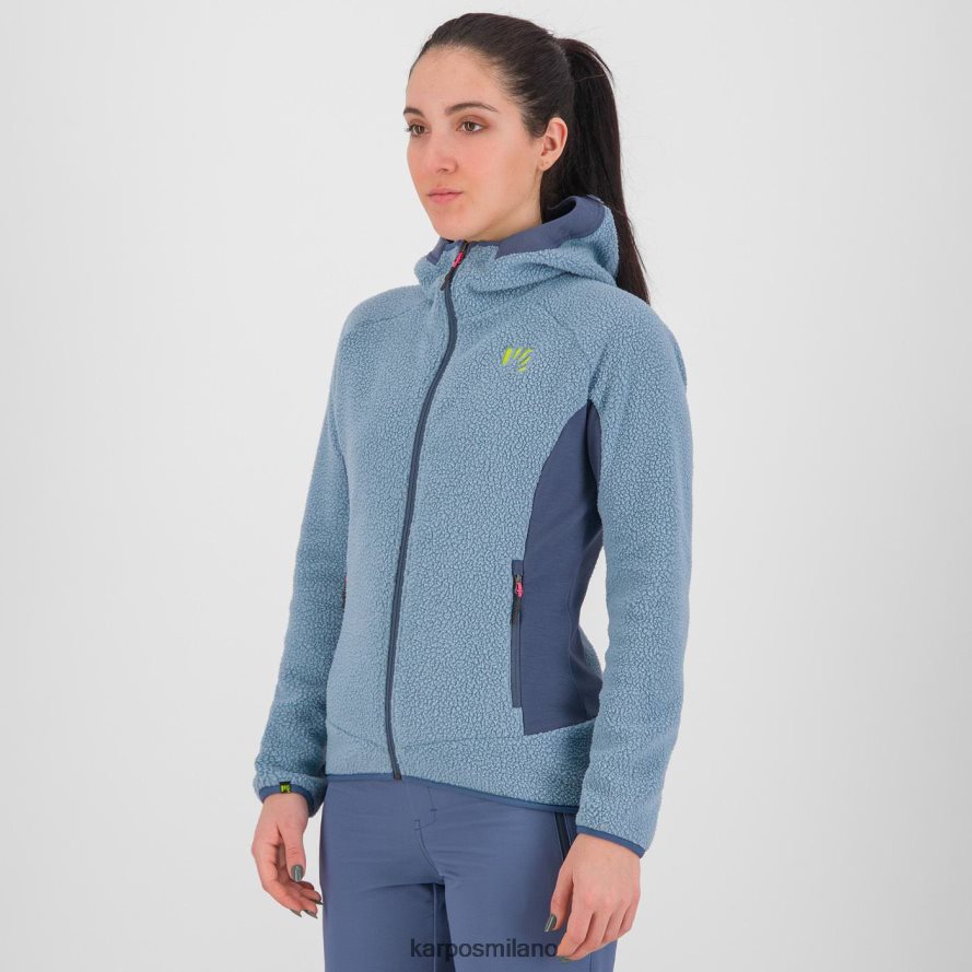 pile| Karpos Felpa con cappuccio anni '80 e pile sorgente di montagna/mare di Bering donne DTRTHD1117