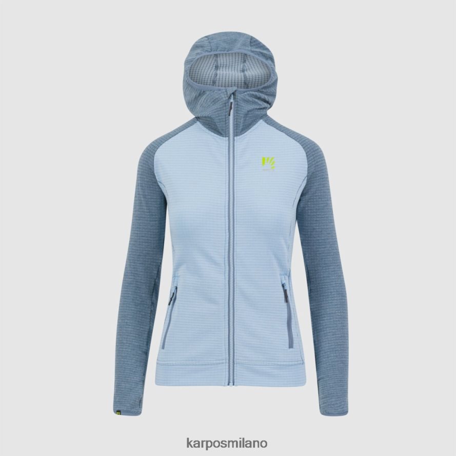 pile| Karpos ambrizzola w felpa con cappuccio e zip intera acquamarina/lago primaverile donne DTRTHD1167