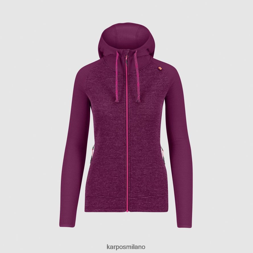 pile| Karpos camoscio con cappuccio con zip intera boysenberry donne DTRTHD1121