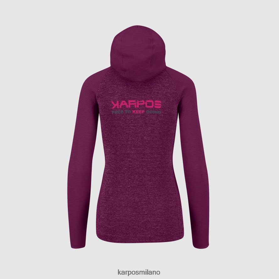 pile| Karpos camoscio con cappuccio con zip intera boysenberry donne DTRTHD1121