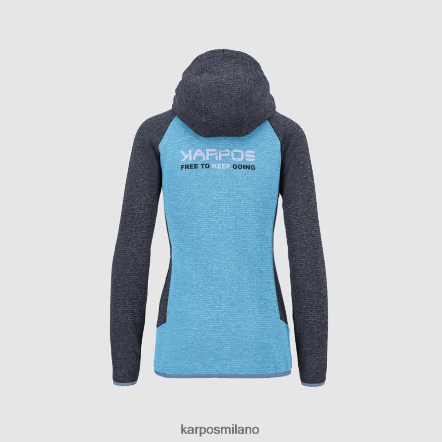 pile| Karpos camoscio con felpa con cappuccio atollo blu/inchiostro indiano donne DTRTHD1174
