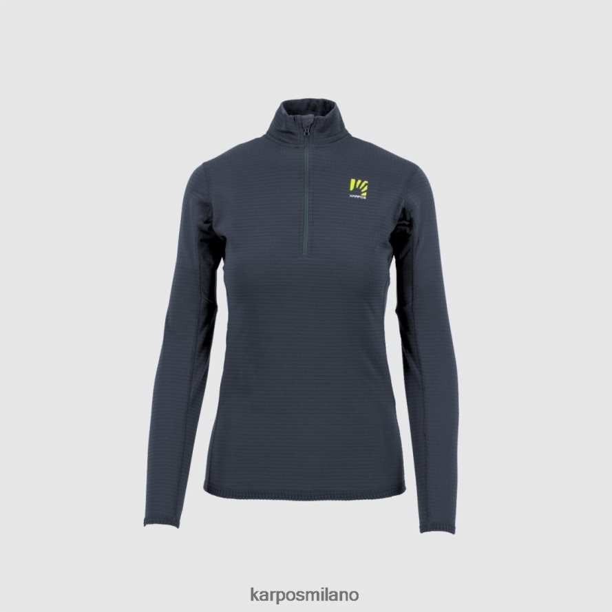 pile| Karpos croda light con mezza zip inchiostro di china donne DTRTHD1217