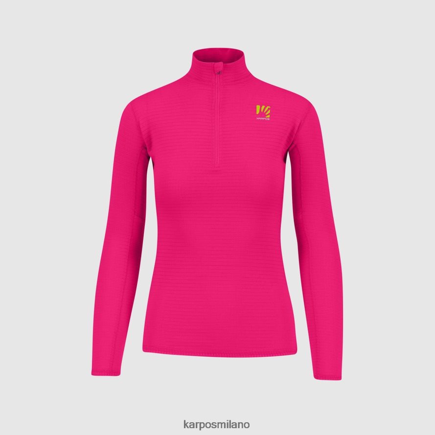 pile| Karpos croda light con mezza zip rosa donne DTRTHD1219