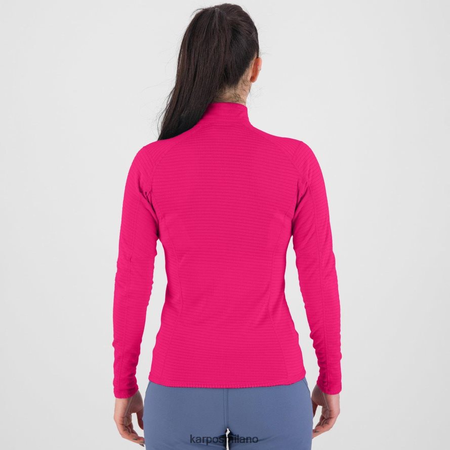 pile| Karpos croda light con mezza zip rosa donne DTRTHD1219