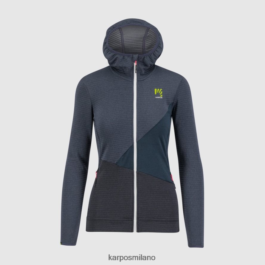 pile| Karpos nuvolau con pile blu sfumato/nero donne DTRTHD1179