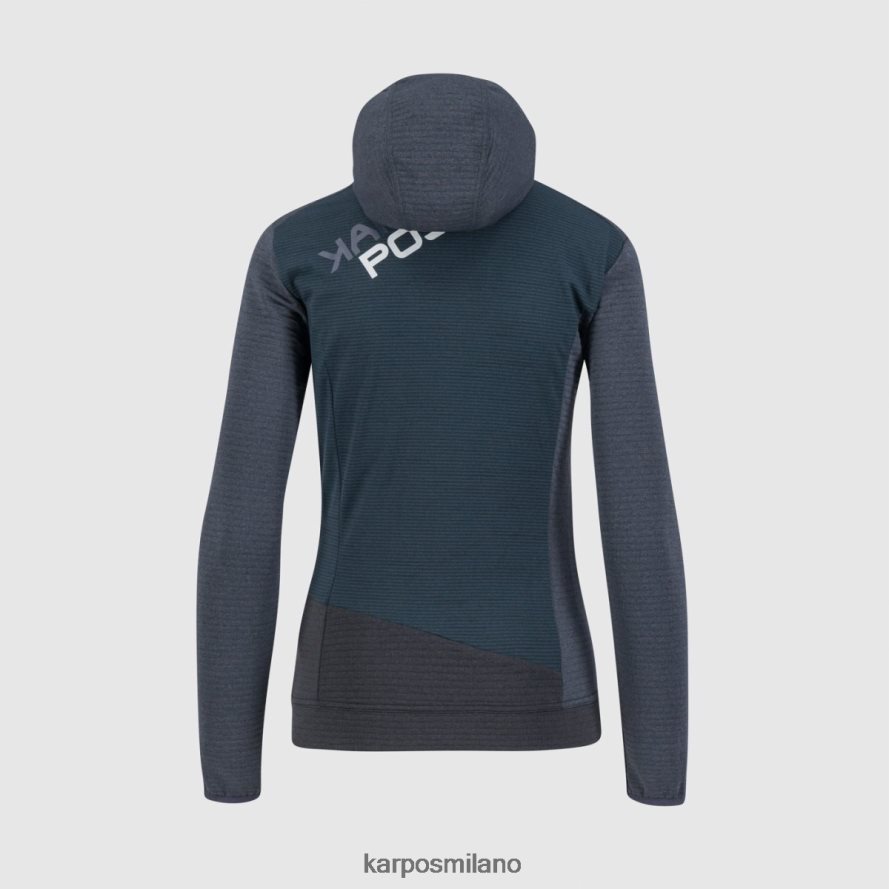 pile| Karpos nuvolau con pile blu sfumato/nero donne DTRTHD1179