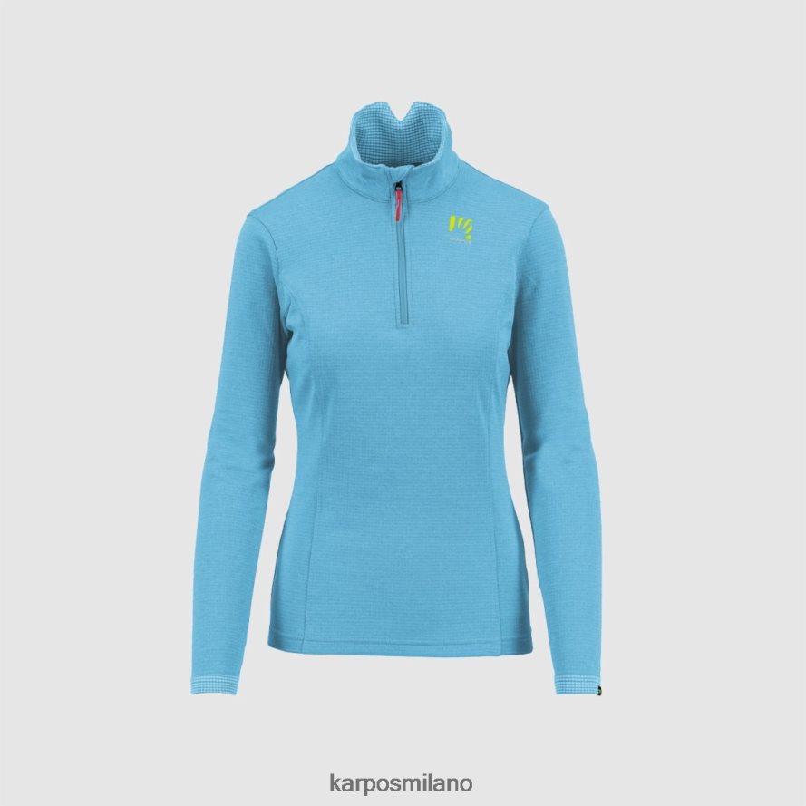 pile| Karpos pizzocco con mezza zip atollo blu donne DTRTHD1207