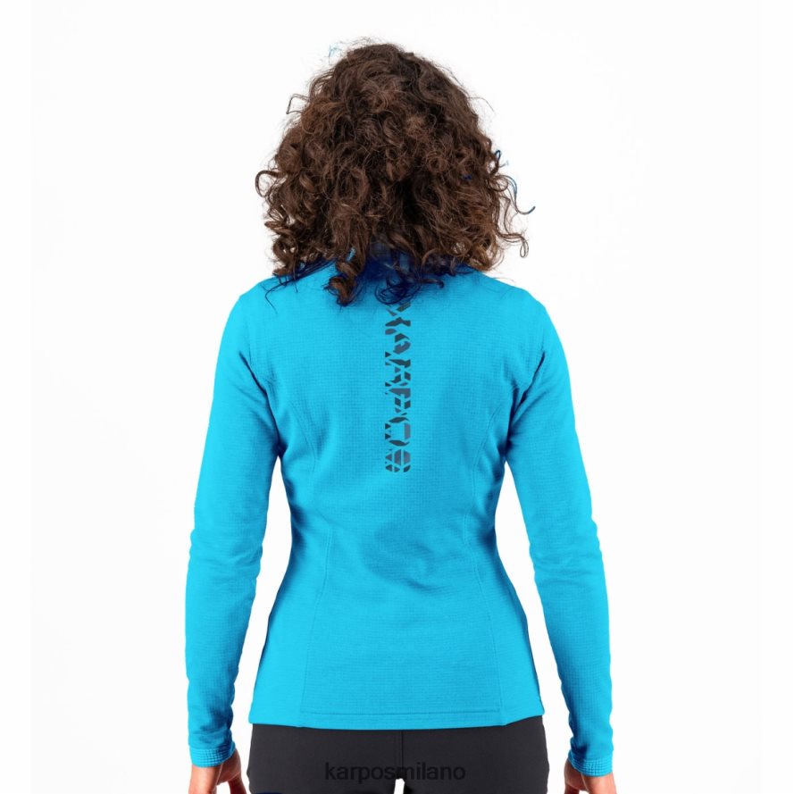 pile| Karpos pizzocco con mezza zip atollo blu donne DTRTHD1207