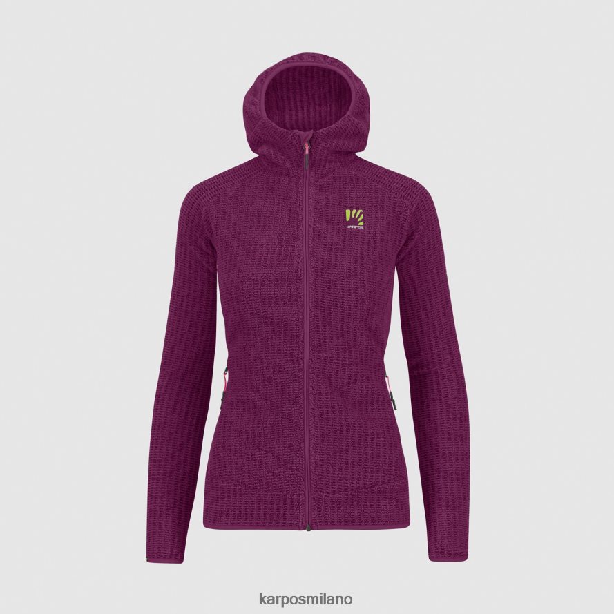 pile| Karpos rocchetta w felpa con cappuccio in pile boysenberry donne DTRTHD1168