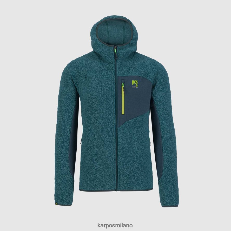 felpa con cappuccio| Karpos Felpa con cappuccio anni '80 balsamo/foresta uomini DTRTHD169