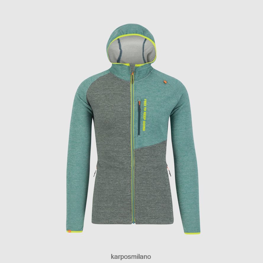 felpa con cappuccio| Karpos Felpa con cappuccio full zip camoscio foresta/Nord Atlantico uomini DTRTHD177