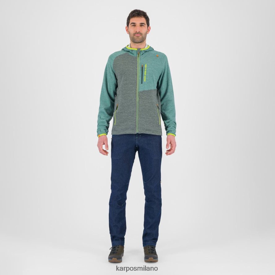 felpa con cappuccio| Karpos Felpa con cappuccio full zip camoscio foresta/Nord Atlantico uomini DTRTHD177