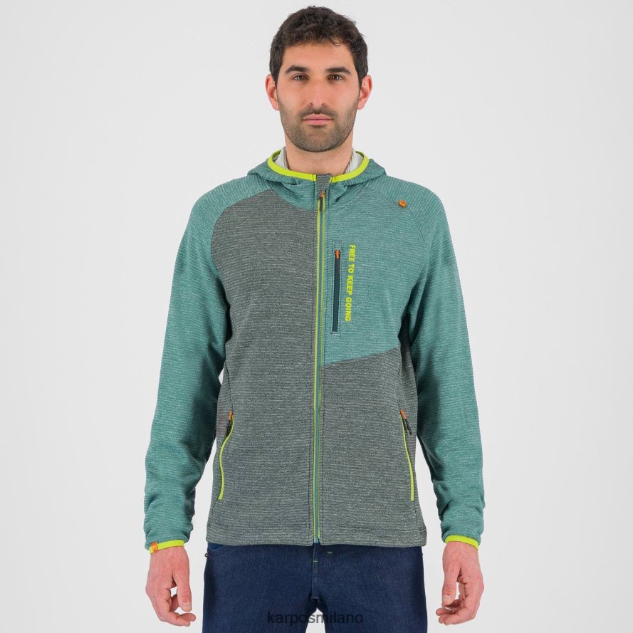 felpa con cappuccio| Karpos Felpa con cappuccio full zip camoscio foresta/Nord Atlantico uomini DTRTHD177