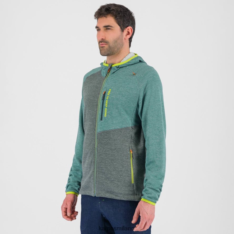 felpa con cappuccio| Karpos Felpa con cappuccio full zip camoscio foresta/Nord Atlantico uomini DTRTHD177