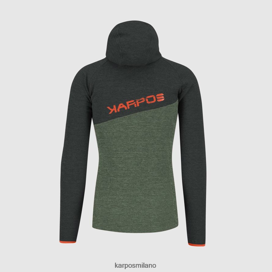 felpa con cappuccio| Karpos Felpa con cappuccio full zip camoscio timo/sabbia nera uomini DTRTHD178