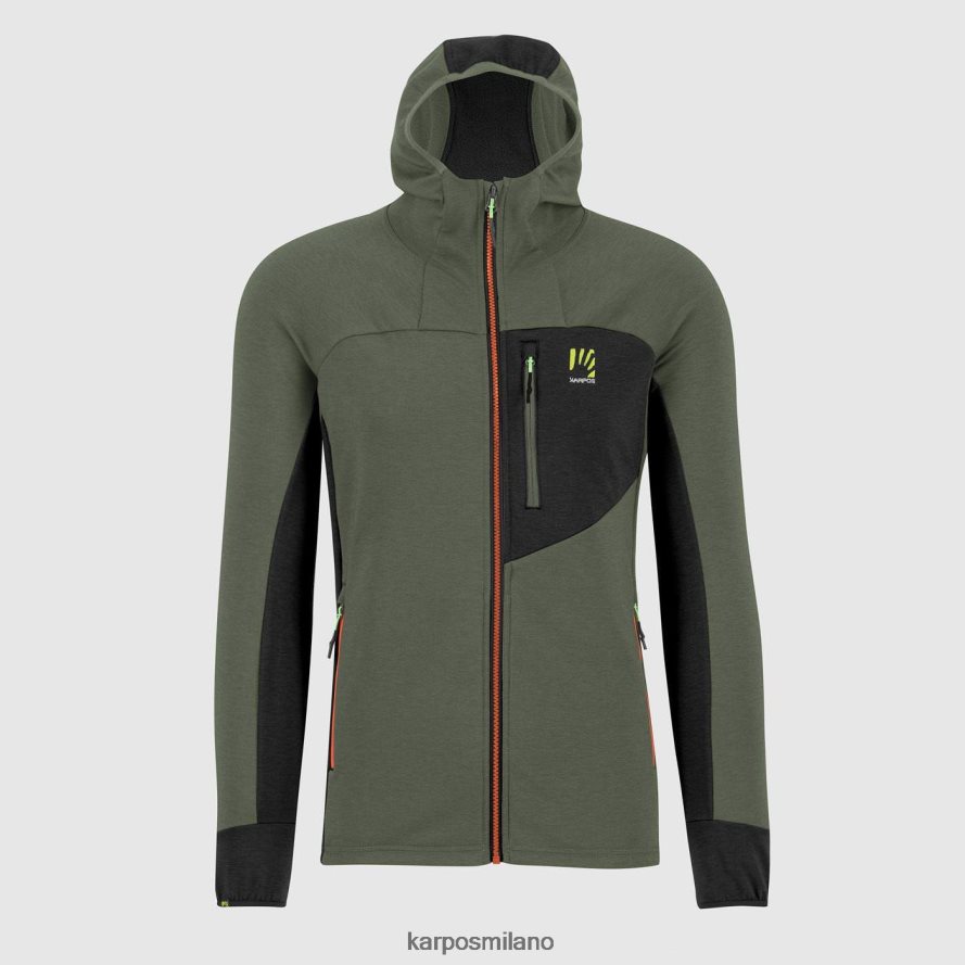 felpa con cappuccio| Karpos Felpa con cappuccio mezzodi timo/sabbia nera uomini DTRTHD206