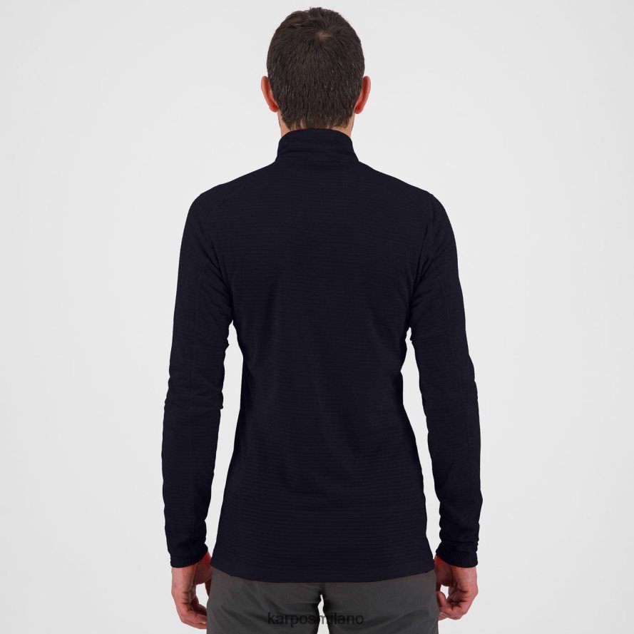 felpa con cappuccio| Karpos mezza zip croda light nero uomini DTRTHD279
