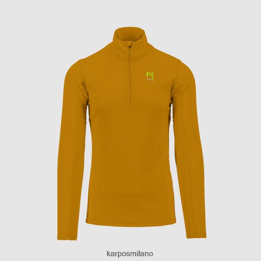 felpa con cappuccio| Karpos mezza zip croda light scaglia d'oro uomini DTRTHD278