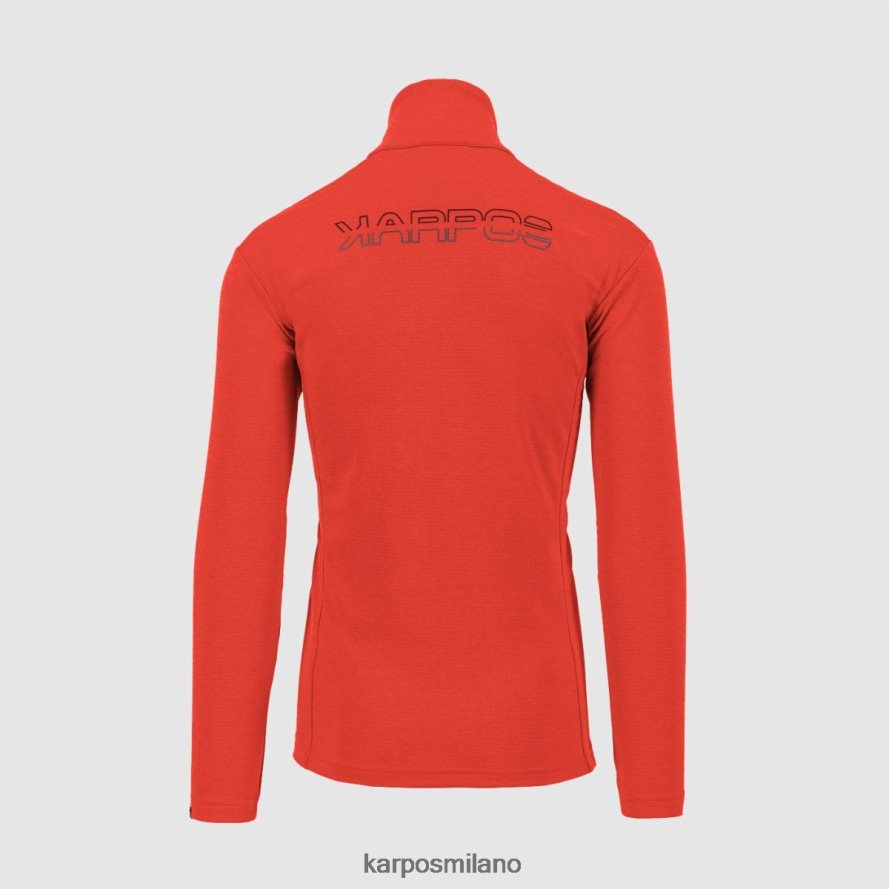 felpa con cappuccio| Karpos pizzocco mezza zip Granatina uomini DTRTHD284