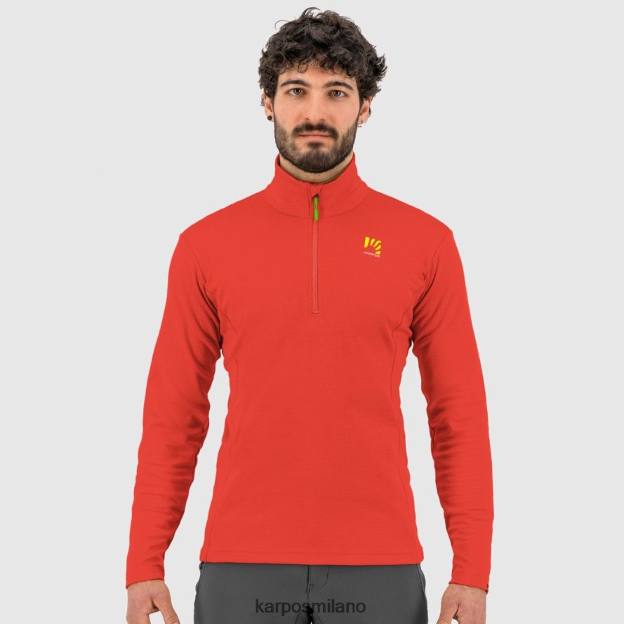 felpa con cappuccio| Karpos pizzocco mezza zip Granatina uomini DTRTHD284