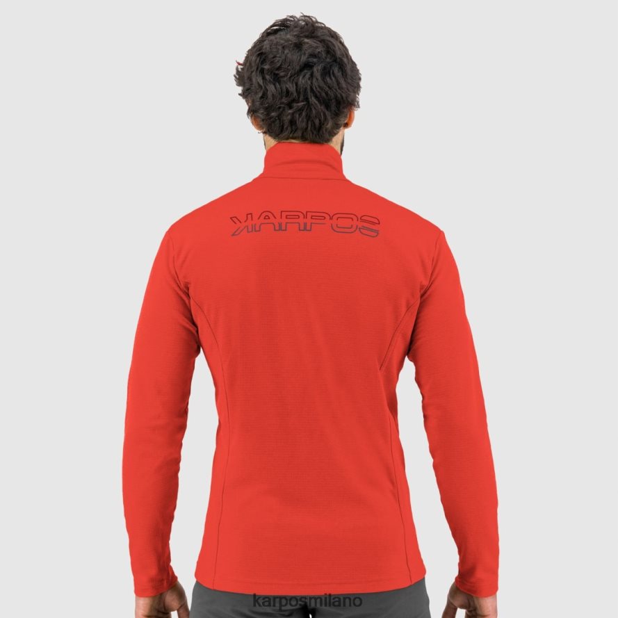 felpa con cappuccio| Karpos pizzocco mezza zip Granatina uomini DTRTHD284