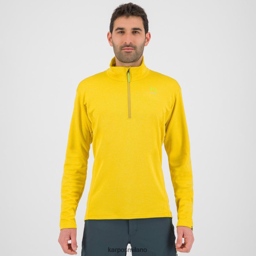 felpa con cappuccio| Karpos pizzocco mezza zip zolfo uomini DTRTHD294