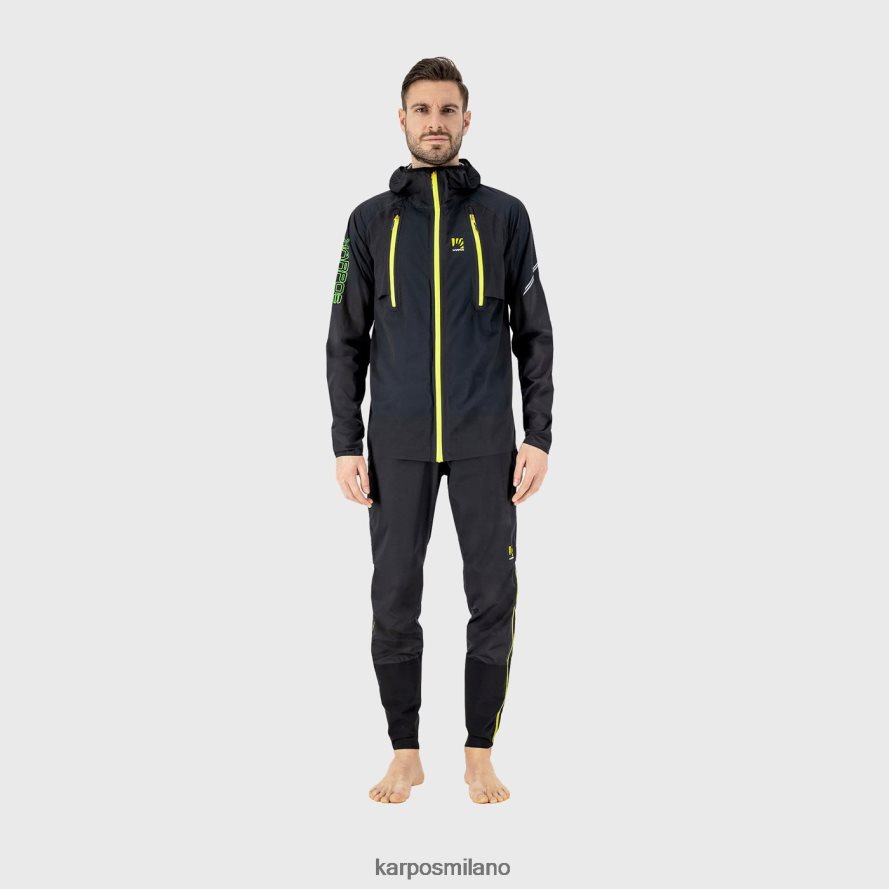 giacca| Karpos giacca antipioggia Lavaredo nero/verde fluo uomini DTRTHD65
