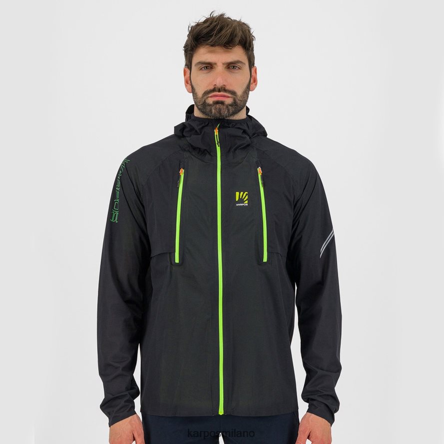 giacca| Karpos giacca antipioggia Lavaredo nero/verde fluo uomini DTRTHD65