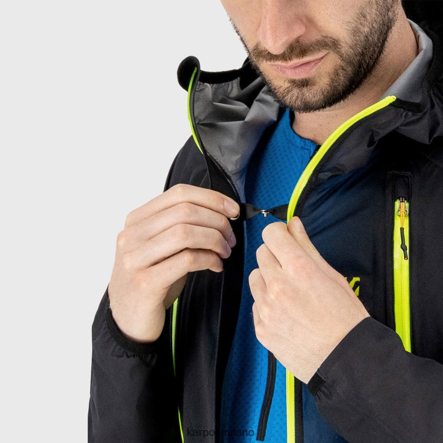 giacca| Karpos giacca antipioggia Lavaredo nero/verde fluo uomini DTRTHD65