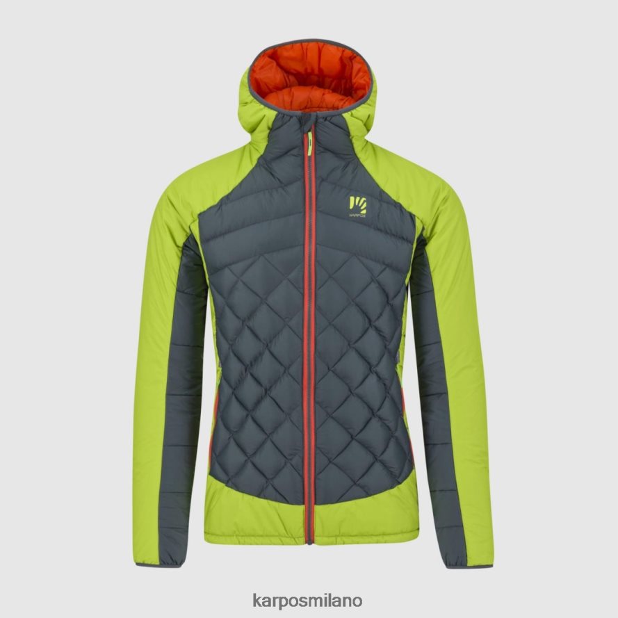 giacca| Karpos giacca lastei active plus ardesia scuro/verde lime uomini DTRTHD70