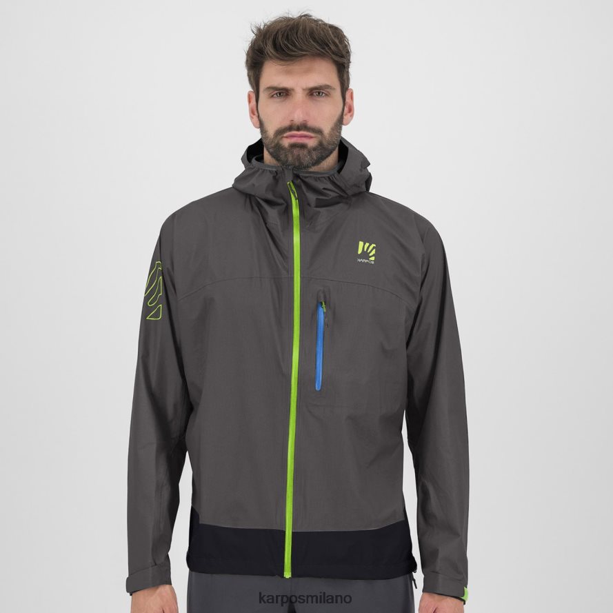 giacca| Karpos lotto giacca antipioggia grigio scuro/nero uomini DTRTHD100